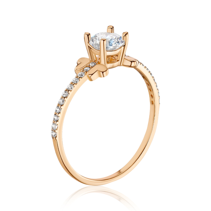 Золотое кольцо с фианитами P-Ro1189-R/01/1