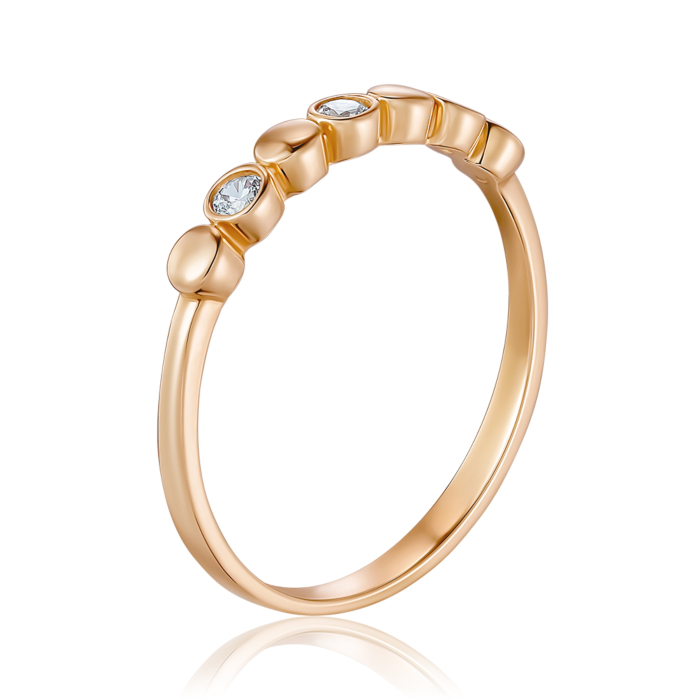 Золотое кольцо с фианитами. Артикул P-RR2332-05-R/01/1
