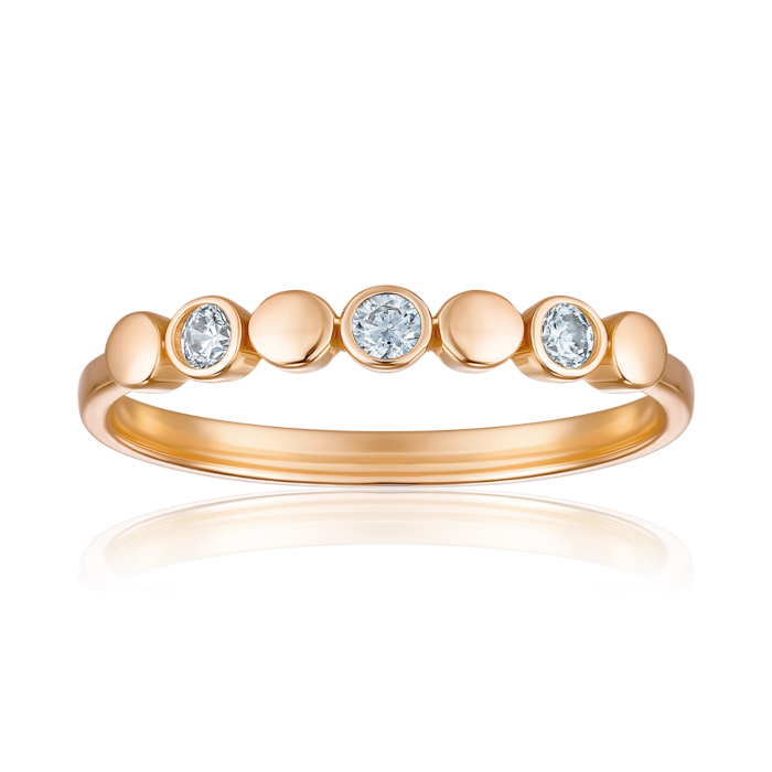 Золотое кольцо с фианитами. Артикул P-RR2332-05-R/01/1