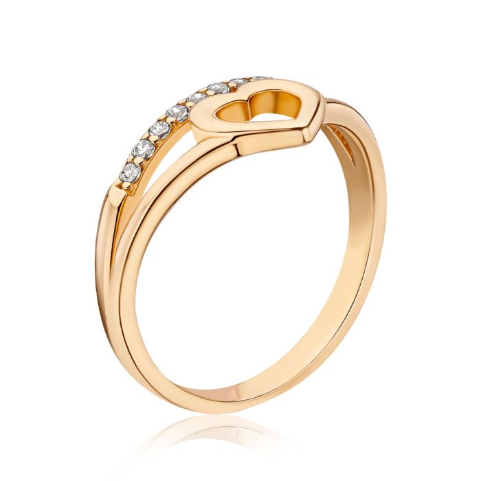 Золота каблучка з фіанітами P-RR2606-05-R/01/1