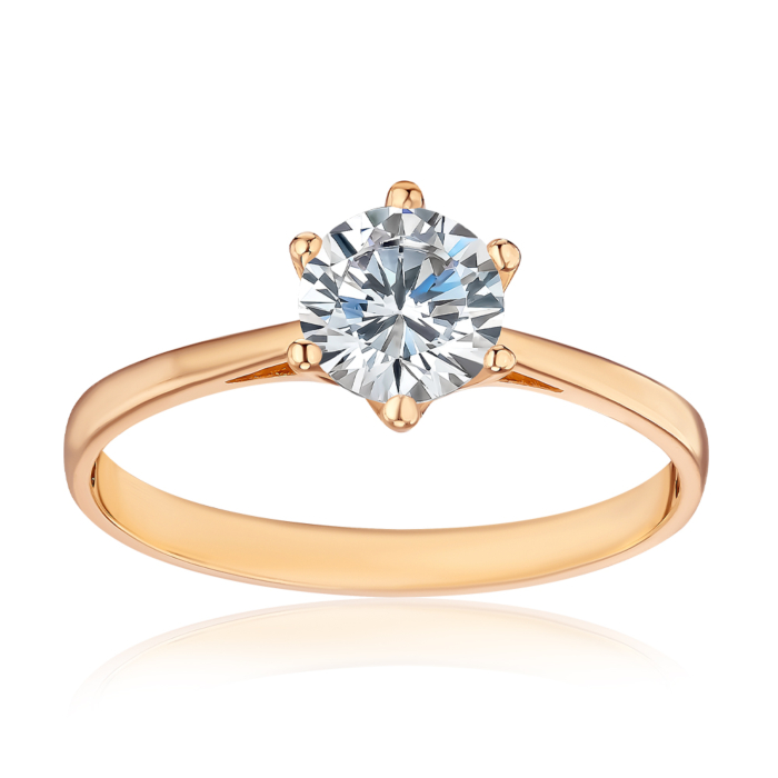 Золота каблучка з фіанітом P-RXX0011-05-R/01/1