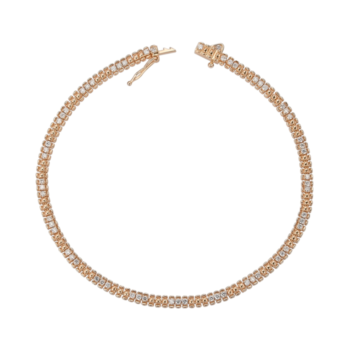 Браслет из красного золота с бриллиантами P-SY01872-K/01/8582