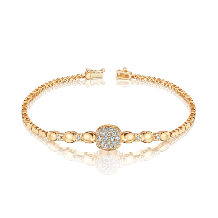 Золотий браслет з діамантами. Артикул P-SY01916-K/01/12000