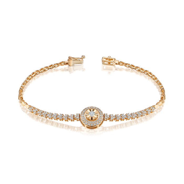 Золотий браслет з діамантами P-SY01919-K/01/11999