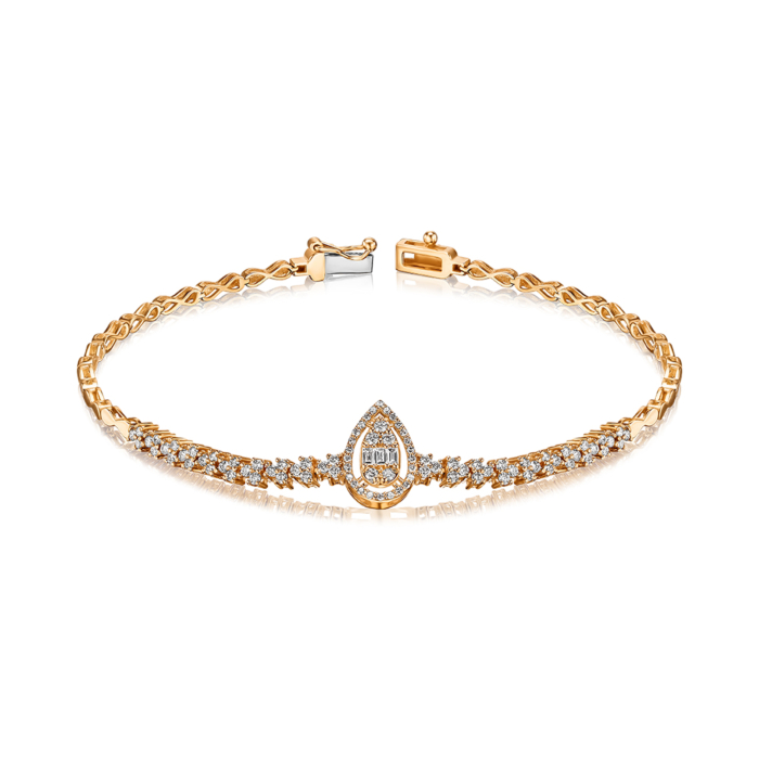 Золотий браслет з діамантами P-SY01921-K/01/11998