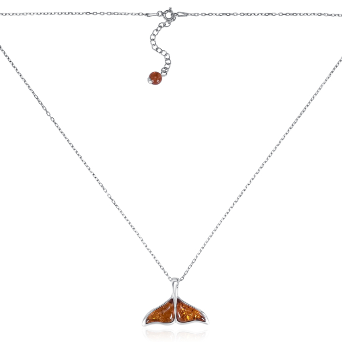 Серебряное колье с янтарем. Артикул P921-CHAIN18-K/12/2787