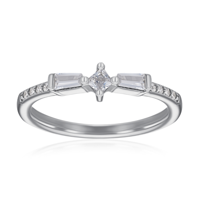 Серебряное кольцо с фианитами. Артикул PA00145-R/12/1