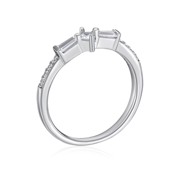 Серебряное кольцо с фианитами. Артикул PA00145-R/12/1