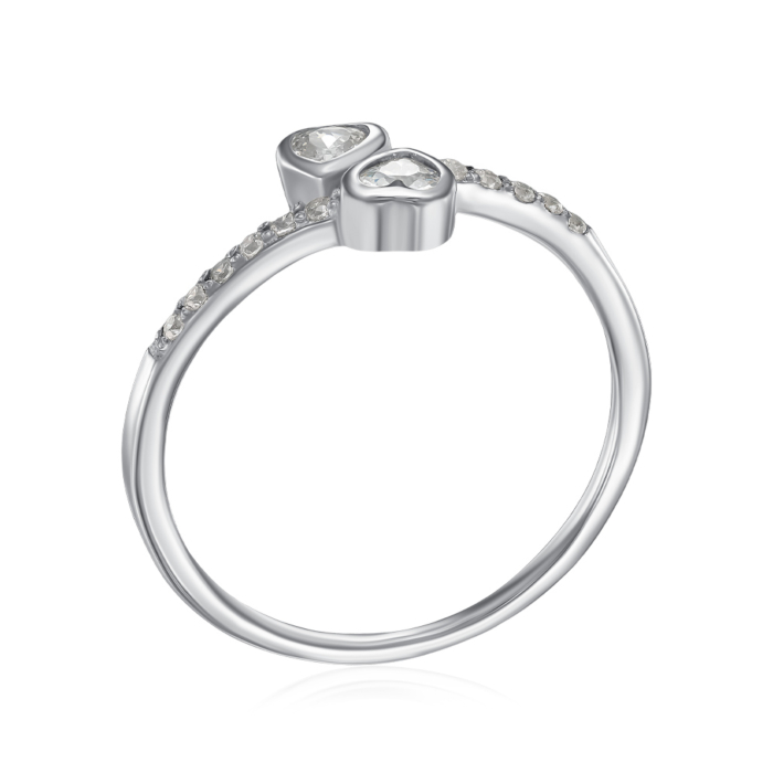 Серебряное кольцо с фианитами. Артикул PA02859-R/12/1