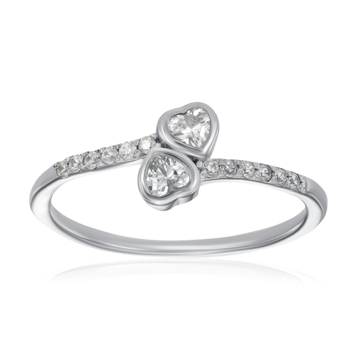 Серебряное кольцо с фианитами. Артикул PA02859-R/12/1