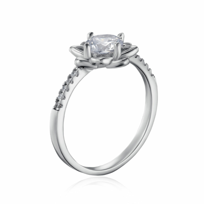 Серебряное кольцо с фианитами. Артикул PA04228-R/12/1