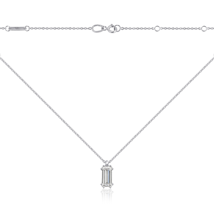 Золотое колье с экобриллиантом. Артикул 56914/66024-3-L/02/1/11947