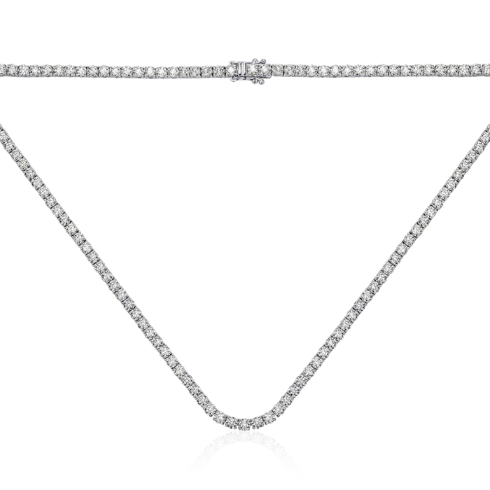 Золотое колье с экобриллиантами. Артикул 3057-L/02/1/11901