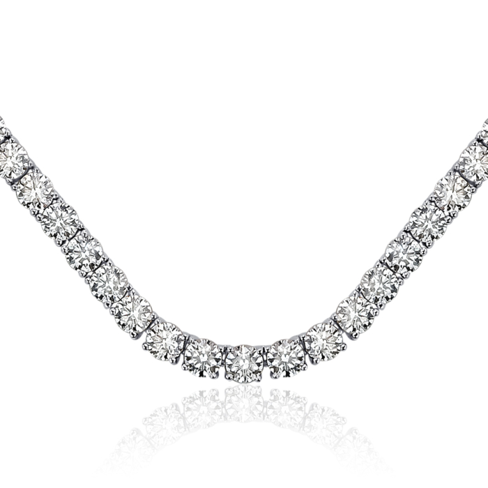 Золотое колье с экобриллиантами. Артикул 3057-L/02/1/11901