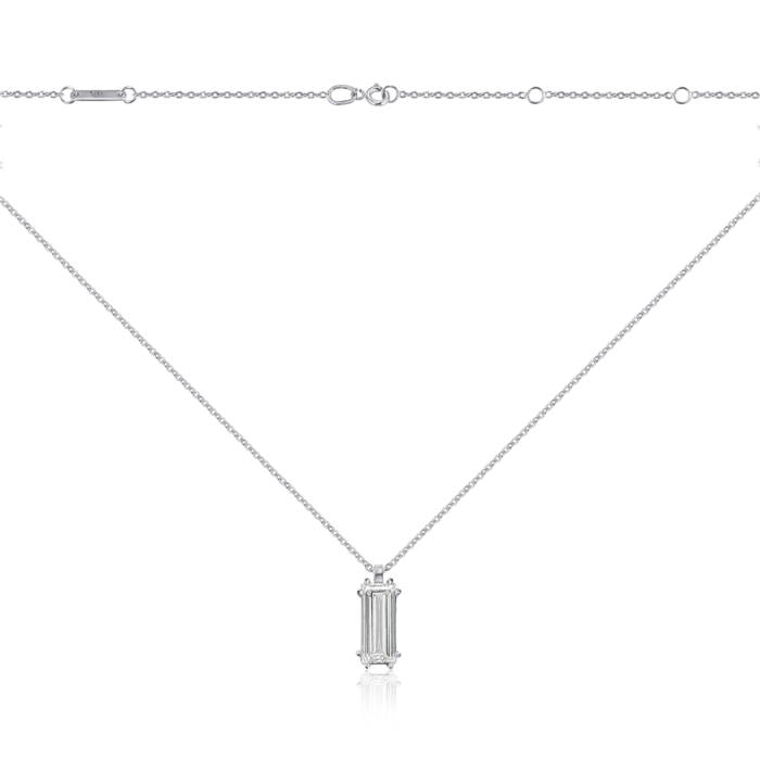 Золоте кольє з екодіамантом. Артикул 56915/66024-3-L/02/1/11949