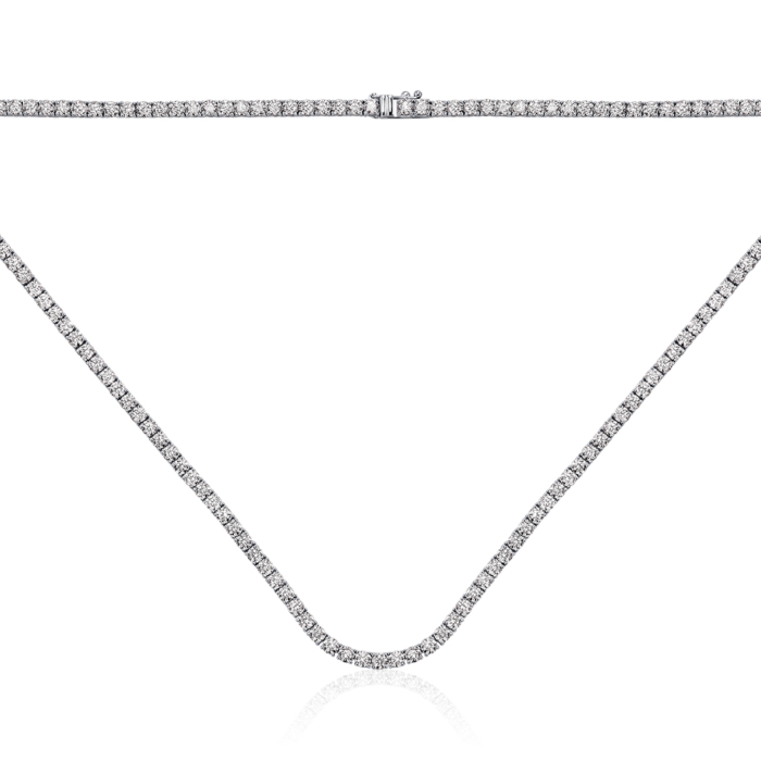 Золотое колье с экобриллиантами. Артикул 3048-L/02/1/11909