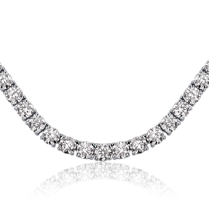 Золотое колье с экобриллиантами. Артикул 3048-L/02/1/11909