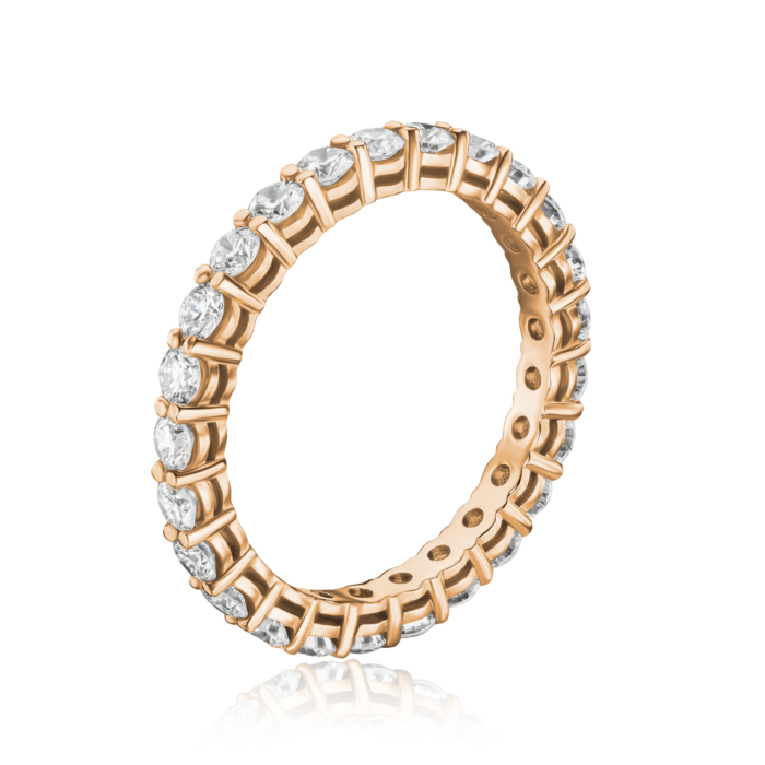 Каблучка з червоного золота з екодіамантами 53656-L/01/0/11900