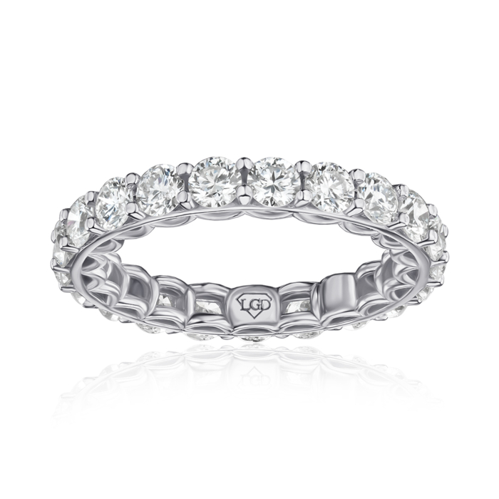 Золотое кольцо с экобриллиантами. Артикул 53432-L/02/1/11901