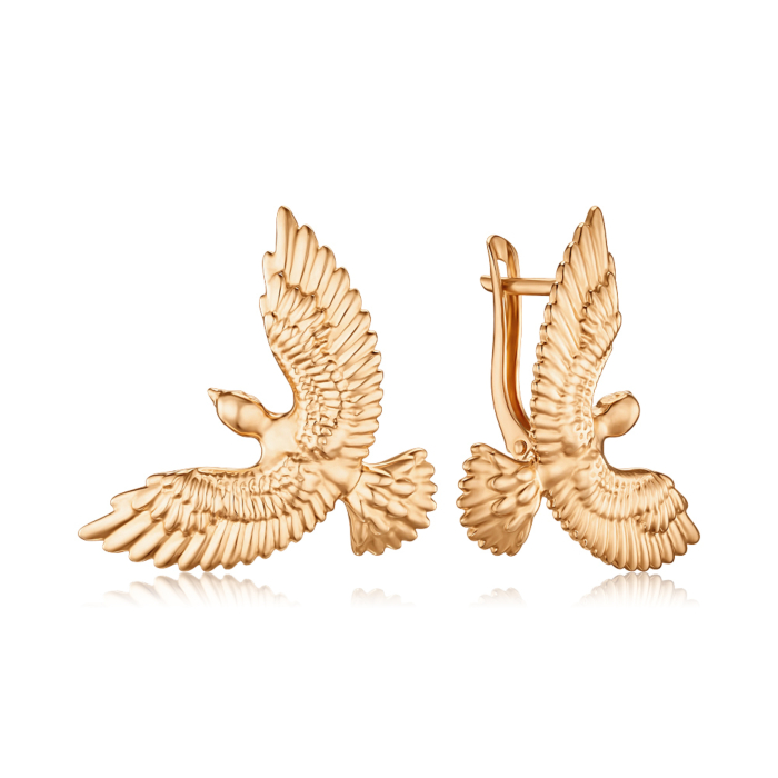 Золоті сережки без вставки 27058/01/0