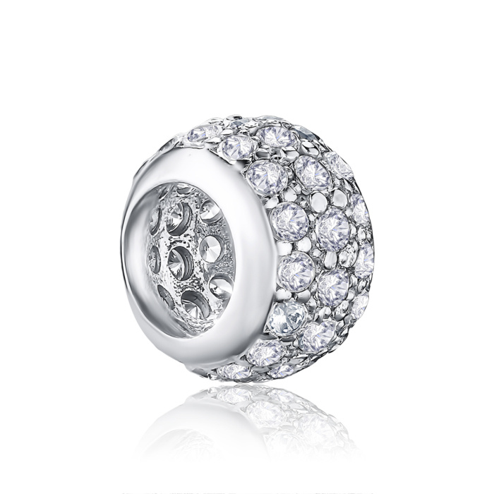 Підвіска-шарм з білого золота з фіанітами 32132/97/1/3403