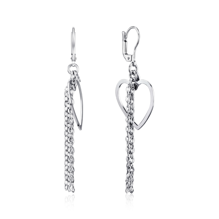 Срібні сережки без вставки OFAXD000038-E/12