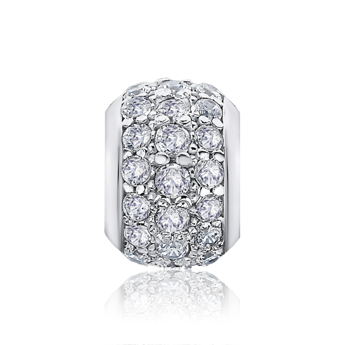 Підвіска-шарм з білого золота з фіанітами 32132/97/1/3403