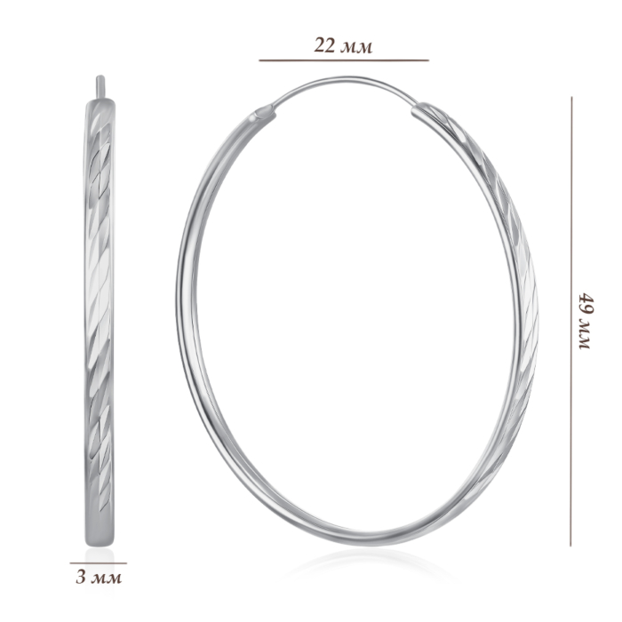 Серебряные серьги. Артикул PB00658-E/12