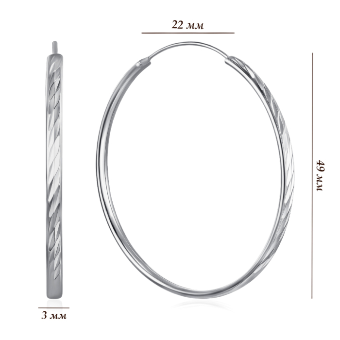 Срібні сережки. Артикул PB00622-E/12