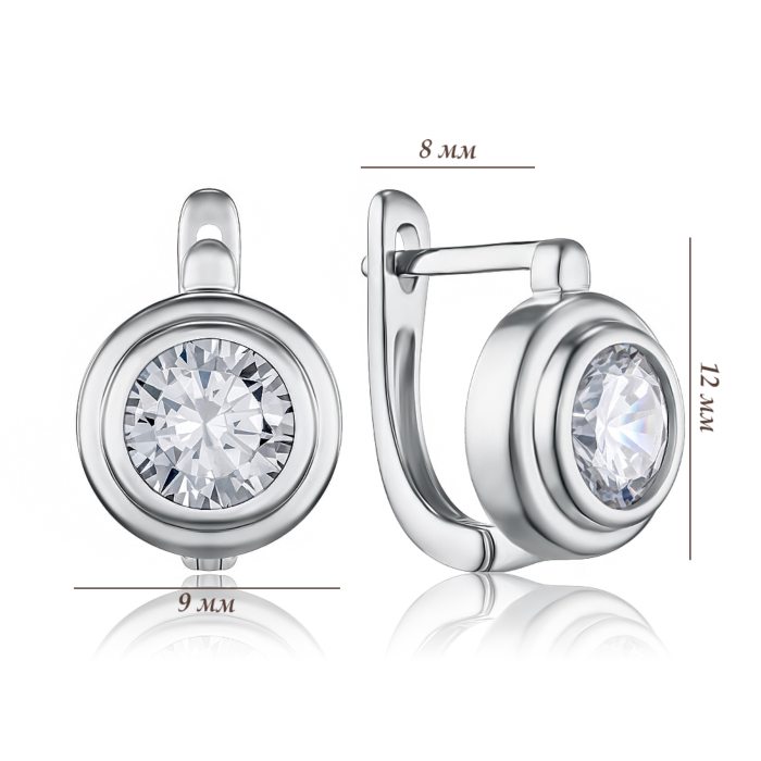 Серебряные серьги. Артикул PB05338-E/12/1