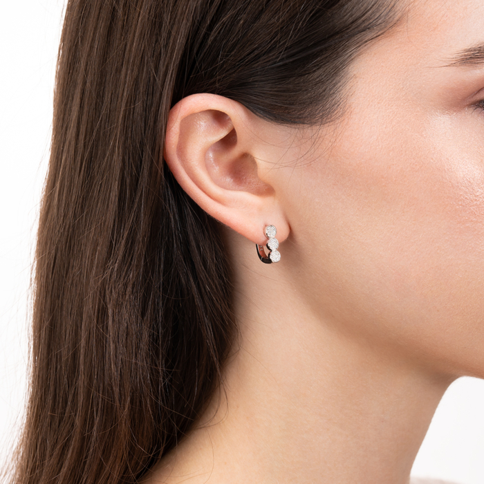 Серебряные серьги с фианитами. Артикул PB05497-E/12/1