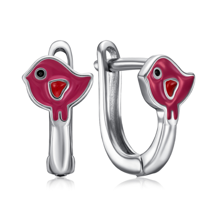 Серебряные серьги с эмалью. Артикул PB05616-E/12/21111