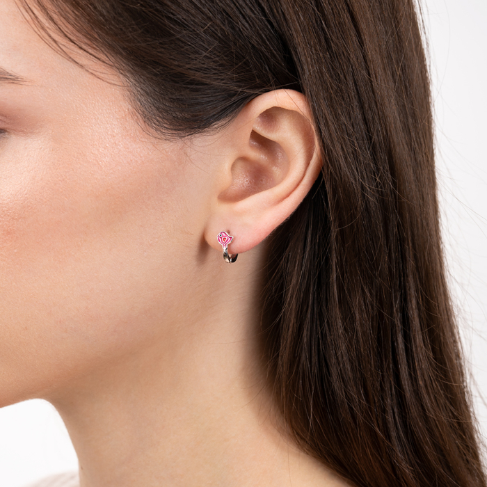 Серебряные серьги с эмалью. Артикул PB05616-E/12/21111