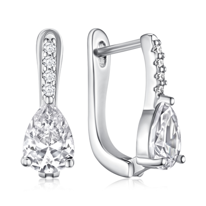 Серебряные серьги с фианитами. Артикул PB05666-E/12/1