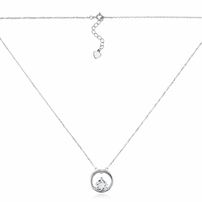 Срібне кольє з фіанітом. Артикул PC02667-K/12/1
