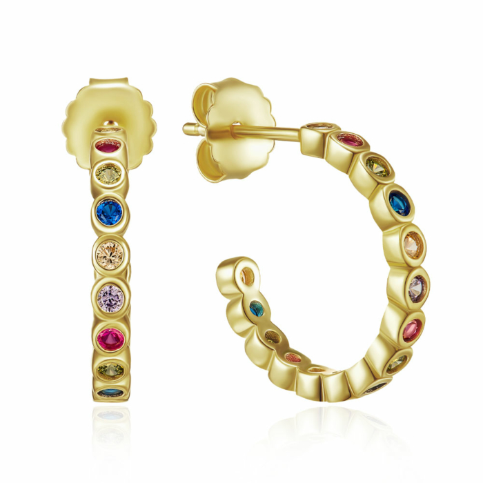 Срібні сережки з фіанітами. Артикул PDE01695-E/20/4916