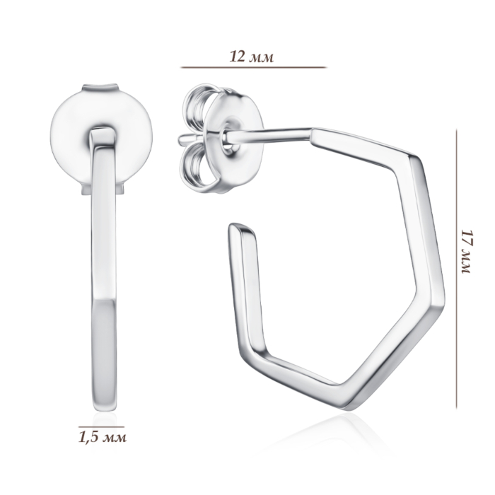 Серебряные серьги. Артикул PDE01750-E/12