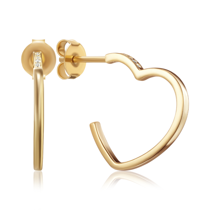 Срібні сережки з фіанітами. Артикул PDE01788-E/20/1