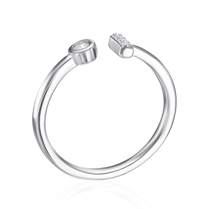 Серебряное кольцо с фианитами. Артикул PDR10165-R/12/1