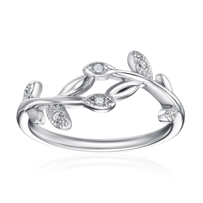 Срібна каблучка з фіанітами. Артикул pdr10289-R/12/1