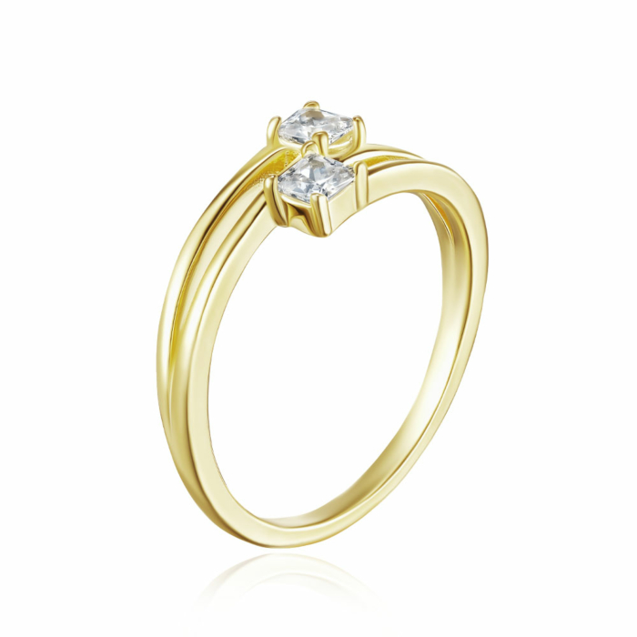 Срібна каблучка з фіанітами. Артикул PDR10360-R/20/1