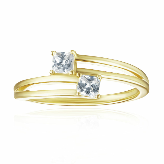 Срібна каблучка з фіанітами. Артикул PDR10360-R/20/1