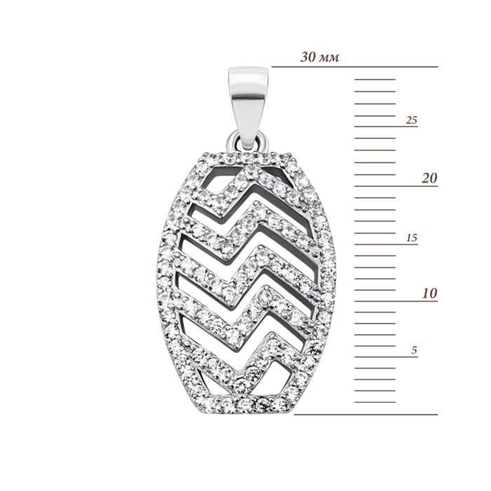 Серебряная подвеска с фианитами. Артикул UG5PE38565