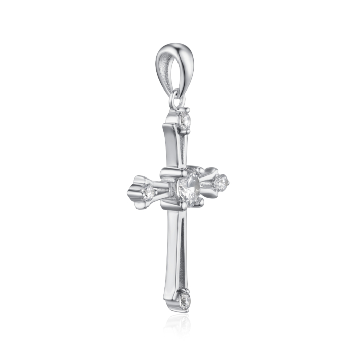 Срібний хрестик. Артикул PE39657-P/12/1
