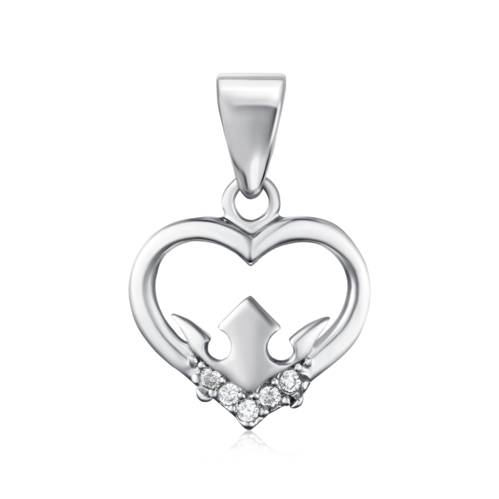 Срібна підвіска з фіанітами. Артикул PE40227-P/12/1