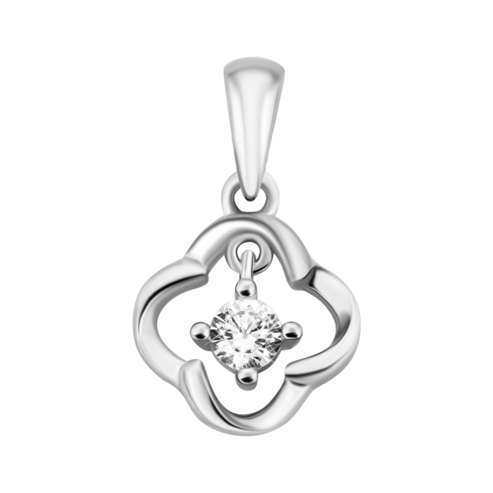 Срібна підвіска з фіанітом. Артикул UG5PE40388