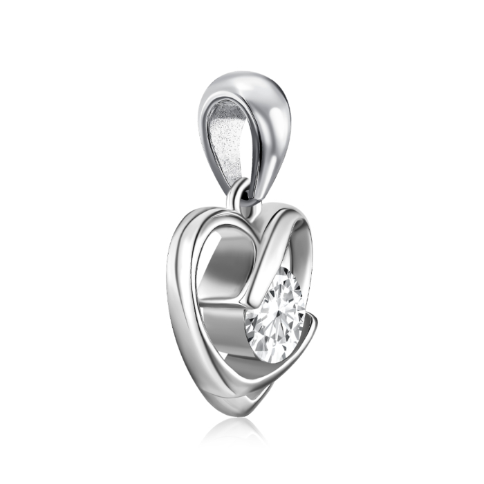 Срібна підвіска з фіанітом. Артикул PE40665-P/12/1