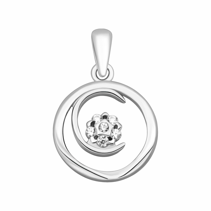 Срібна підвіска з фіанітами. Артикул UG5PE40702