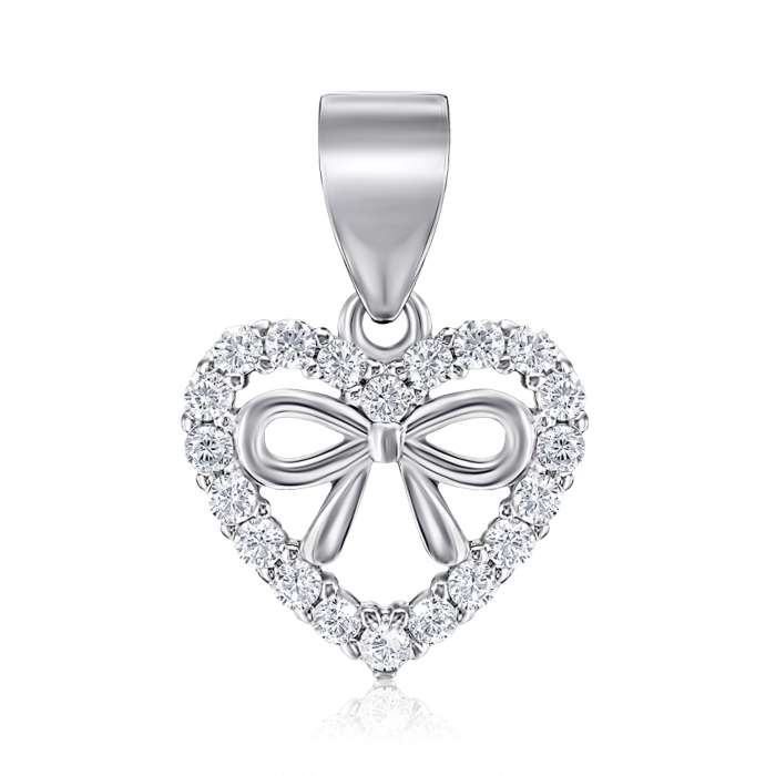 Срібна підвіска з фіанітами. Артикул PE40740-P/12/1