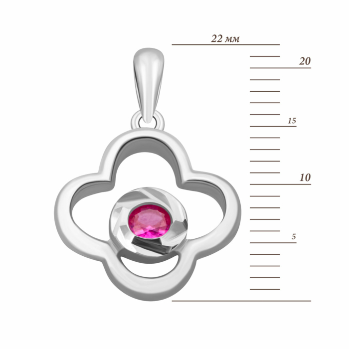 Серебряная подвеска с фианитом. Артикул UG5PE40757 к
